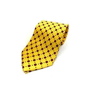 Dunhill Mens Tie Necktie Yellow Red Geometric Flower Tie  Classic Career 046